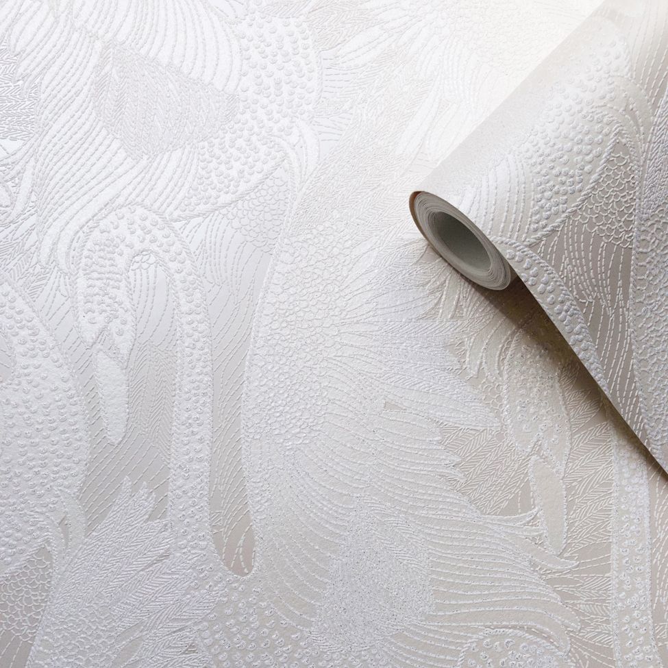 Odette Swan Wallpaper - Pearl - by Albany