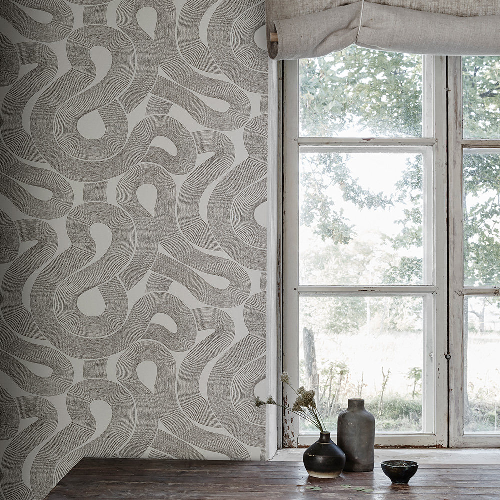 Zen Wallpaper - Grey / White - by Sandberg