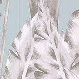 Tiger Leaf Wallpaper - Grey / Pale Blue - by Osborne & Little. Click for more details and a description.