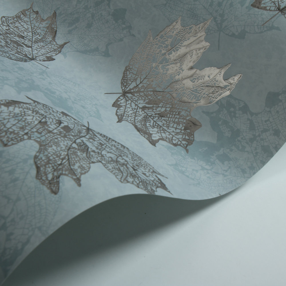 Sycamore Wallpaper - Blue / GIlver - by Osborne & Little