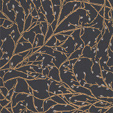 Twiggy Wallpaper - Black / Gold / Silver - by Osborne & Little. Click for more details and a description.