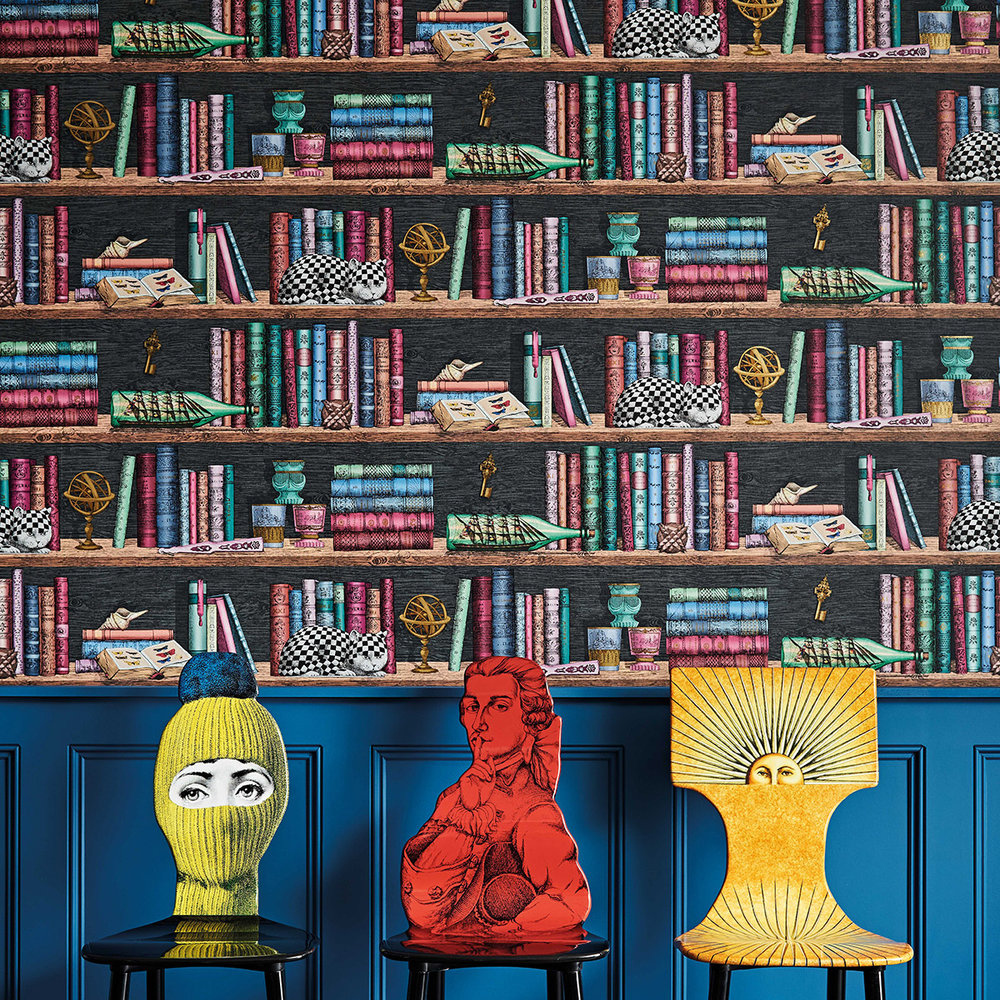 Libreria Wallpaper - Multi-coloured - by Cole & Son