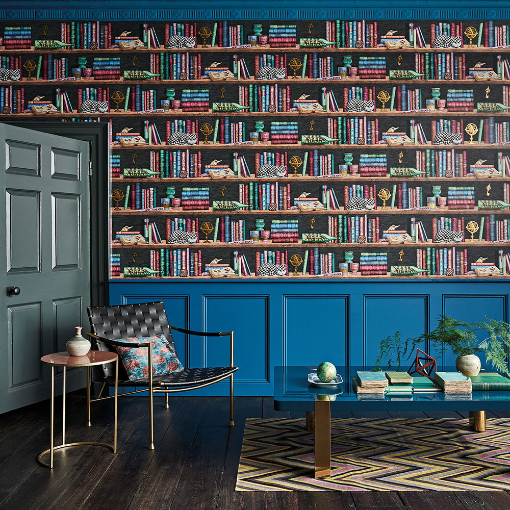 Libreria Wallpaper - Multi-coloured - by Cole & Son