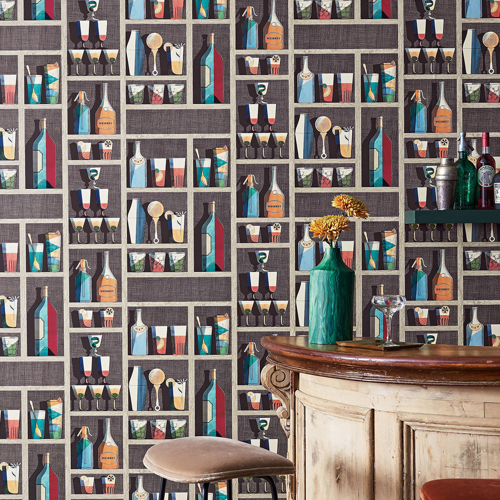 Cocktails Wallpaper - Multi-coloured - by Cole & Son