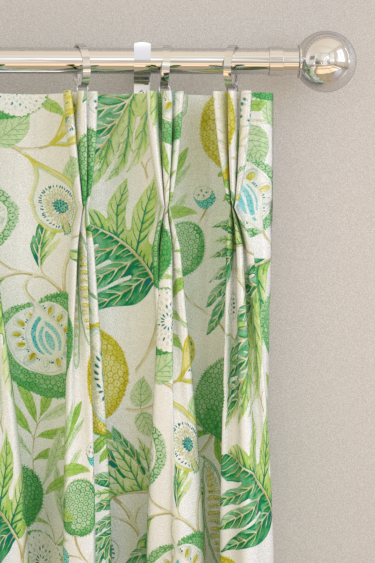 Jackfruit Curtains - Botanical Green - by Sanderson. Click for more details and a description.