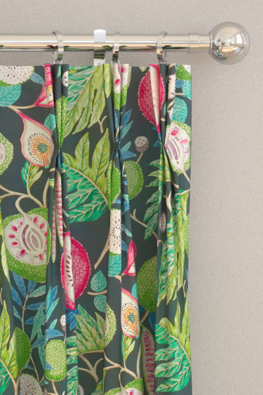 Jackfruit Curtains - Tropical / Ink - by Sanderson. Click for more details and a description.