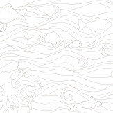 Plenty Fish Wallpaper - White / Sand - by Eijffinger