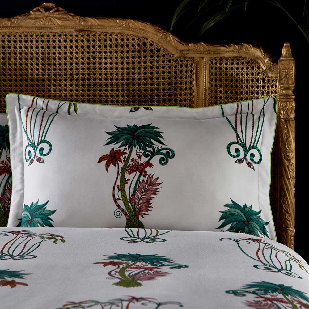 Jungle Palms Oxford Pillowcase - Multi-coloured - by Emma J Shipley