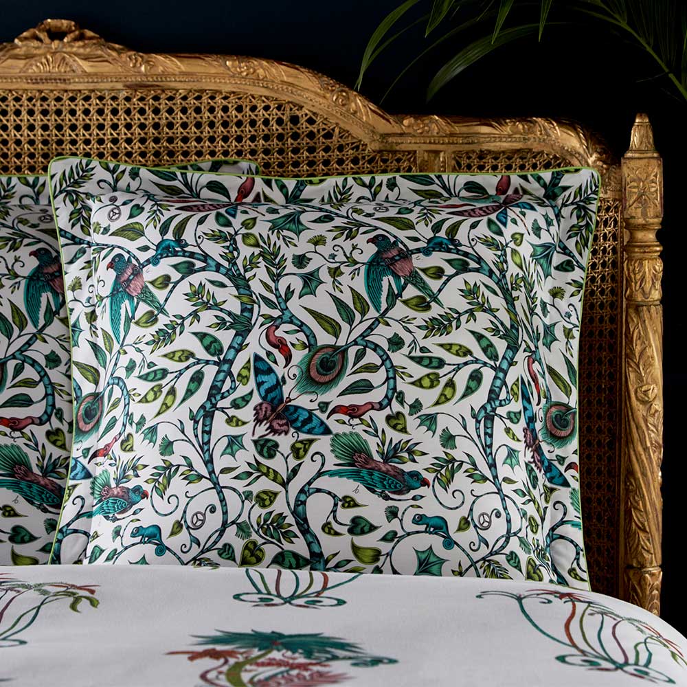 Jungle Palms Square Oxford Pillowcase  - Multi-coloured - by Emma J Shipley