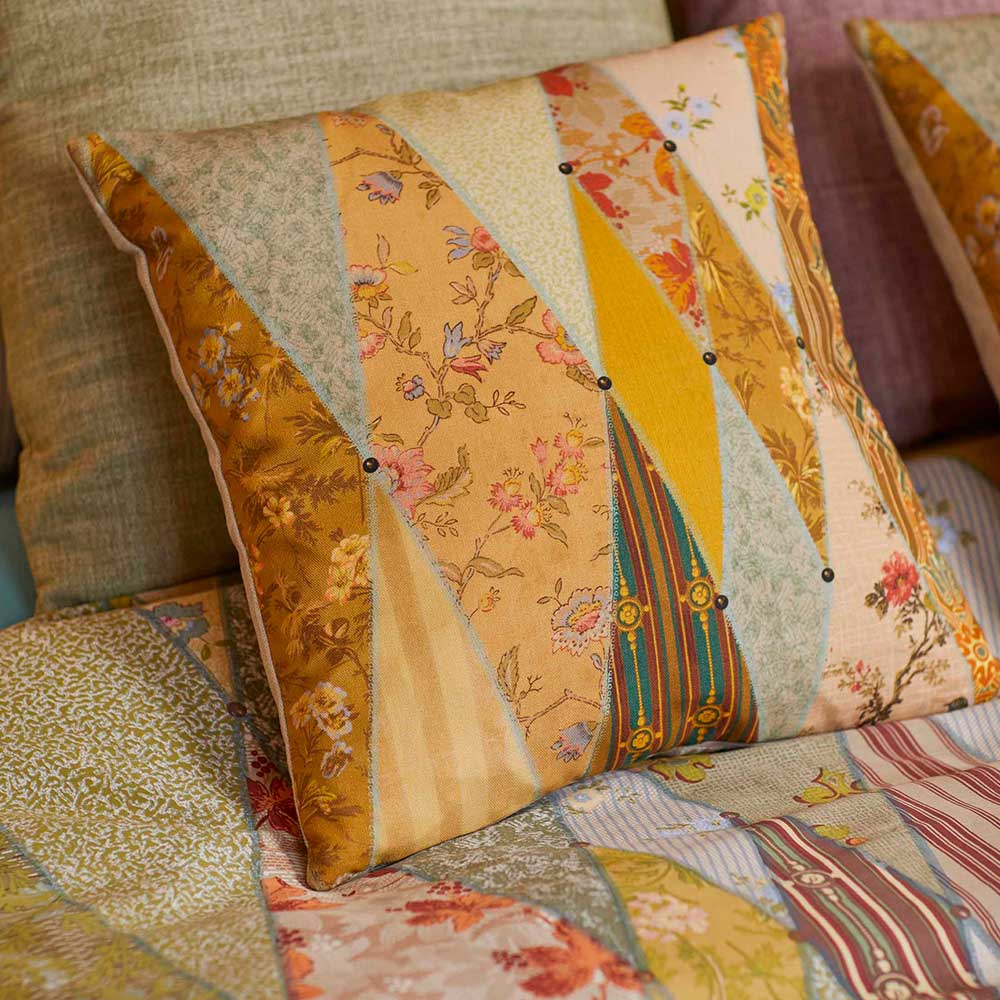 The Chateau Wallpaper Museum Cushion - Multi-coloured - by The Chateau by Angel Strawbridge
