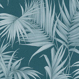 Palm Leaf Wallpaper - Teal - by Albany. Click for more details and a description.