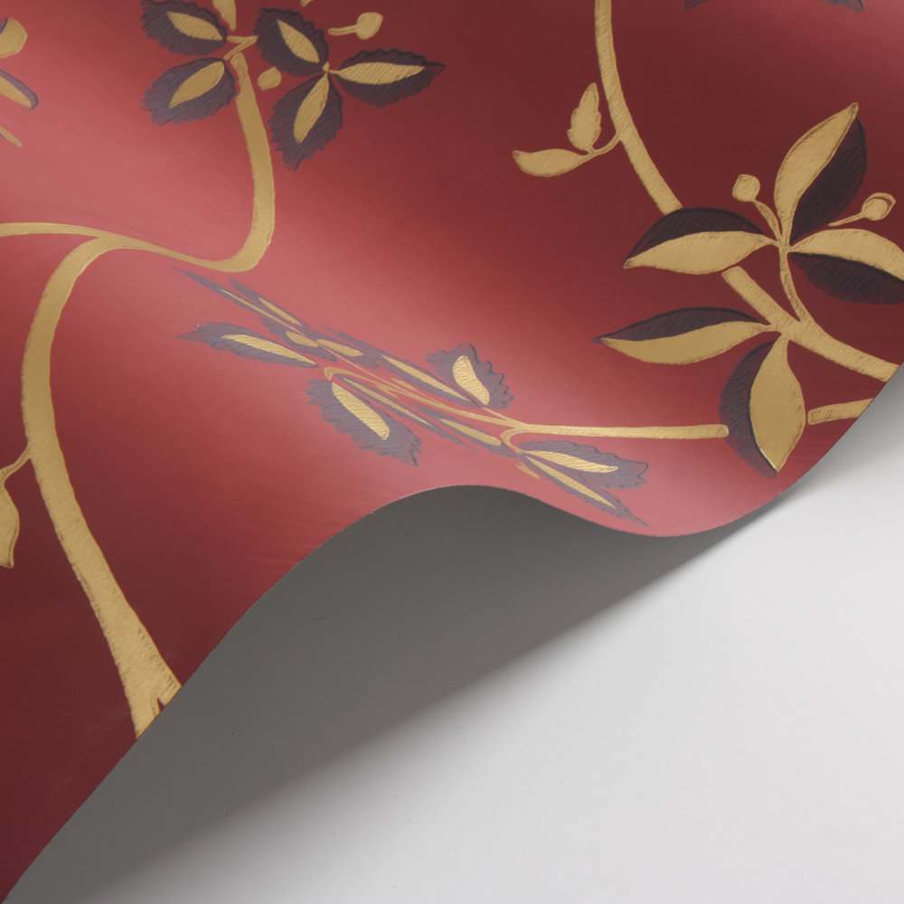 Ringwold Wallpaper - Red / Gold - by Farrow & Ball