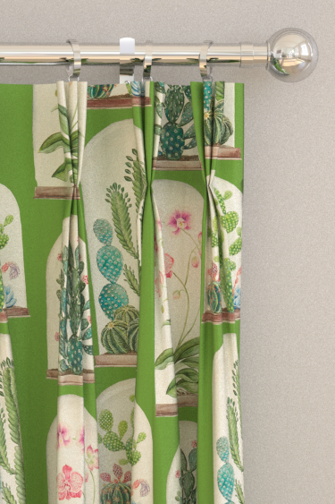 Terrariums Curtains - Botanical Green - by Sanderson. Click for more details and a description.