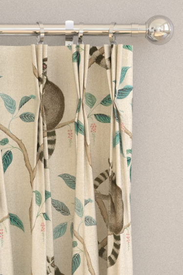 Ringtailed Lemur Curtains - Grey - by Sanderson. Click for more details and a description.