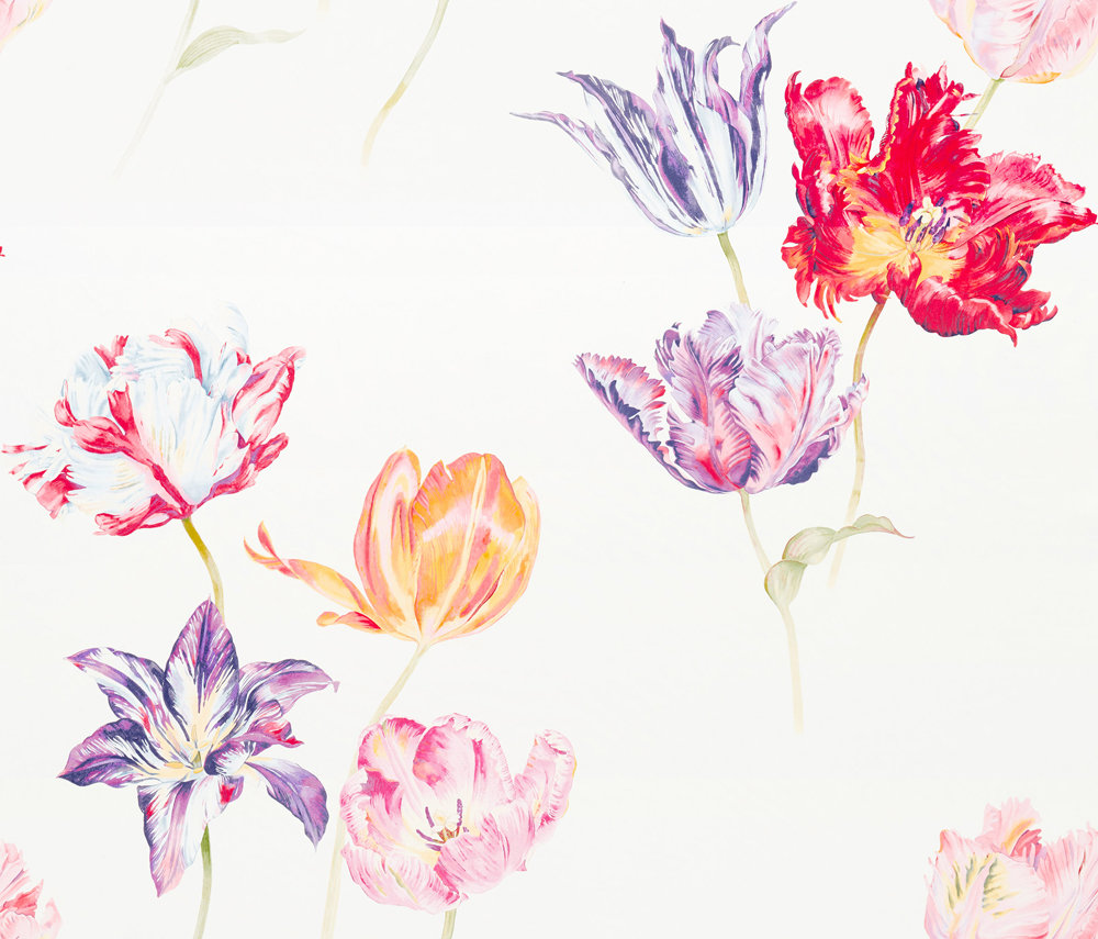 Tulipomania Fabric - Botanical - by Sanderson