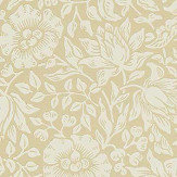 Mallow Wallpaper - Soft Gold - by Morris. Click for more details and a description.