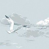 Seagulls Wallpaper - Light Blue - by Boråstapeter. Click for more details and a description.