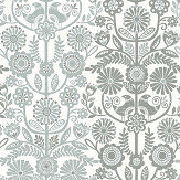 Lovebirds Wallpaper - Grey - by A Street Prints. Click for more details and a description.