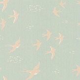 Follow the Wind Wallpaper - Dusty Turquoise - by Majvillan. Click for more details and a description.
