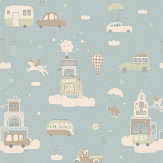 Above the Clouds Wallpaper - Soft Blue - by Majvillan. Click for more details and a description.