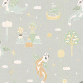 Magical Adventure Wallpaper - Dusty Blue - by Majvillan. Click for more details and a description.