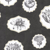 Herbariae Wallpaper - Black - by Christian Lacroix. Click for more details and a description.
