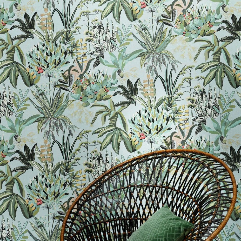 Figari Wallpaper - Green - by Lelievre