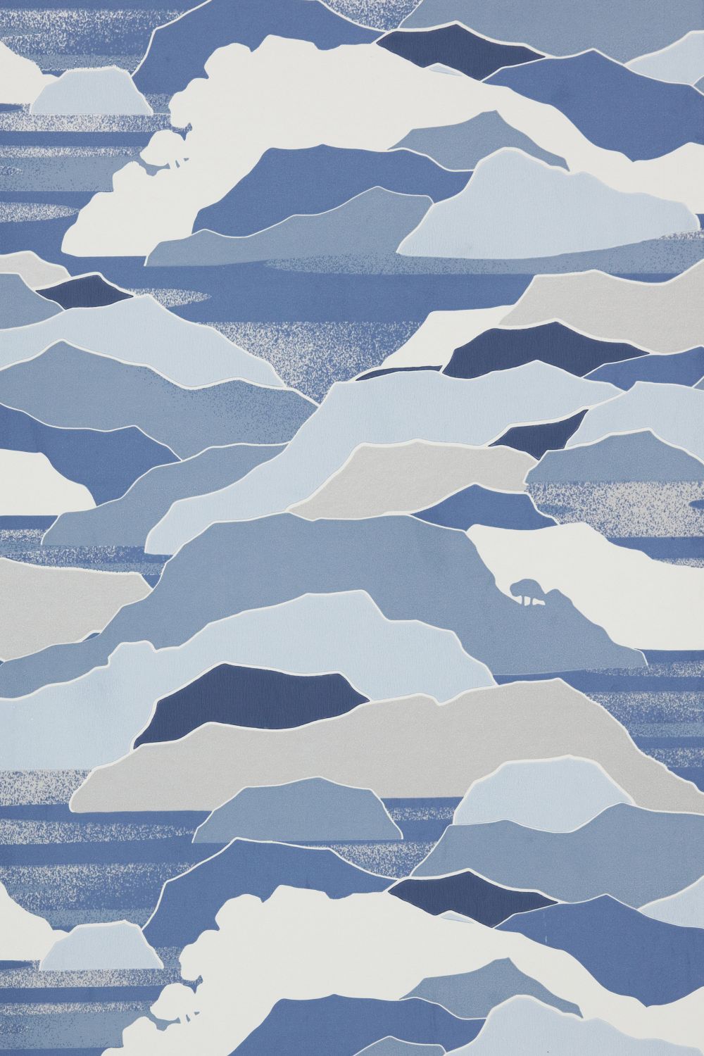 Colline Wallpaper - Blue - by Lelievre