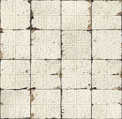 Brooklyn Tins Wallpaper - White - by NLXL