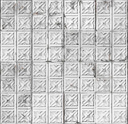 Brooklyn Tins Wallpaper - Grey - by NLXL