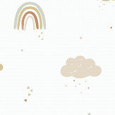 Rainbows Wallpaper - Mustard / Rose - by Hibou Home. Click for more details and a description.