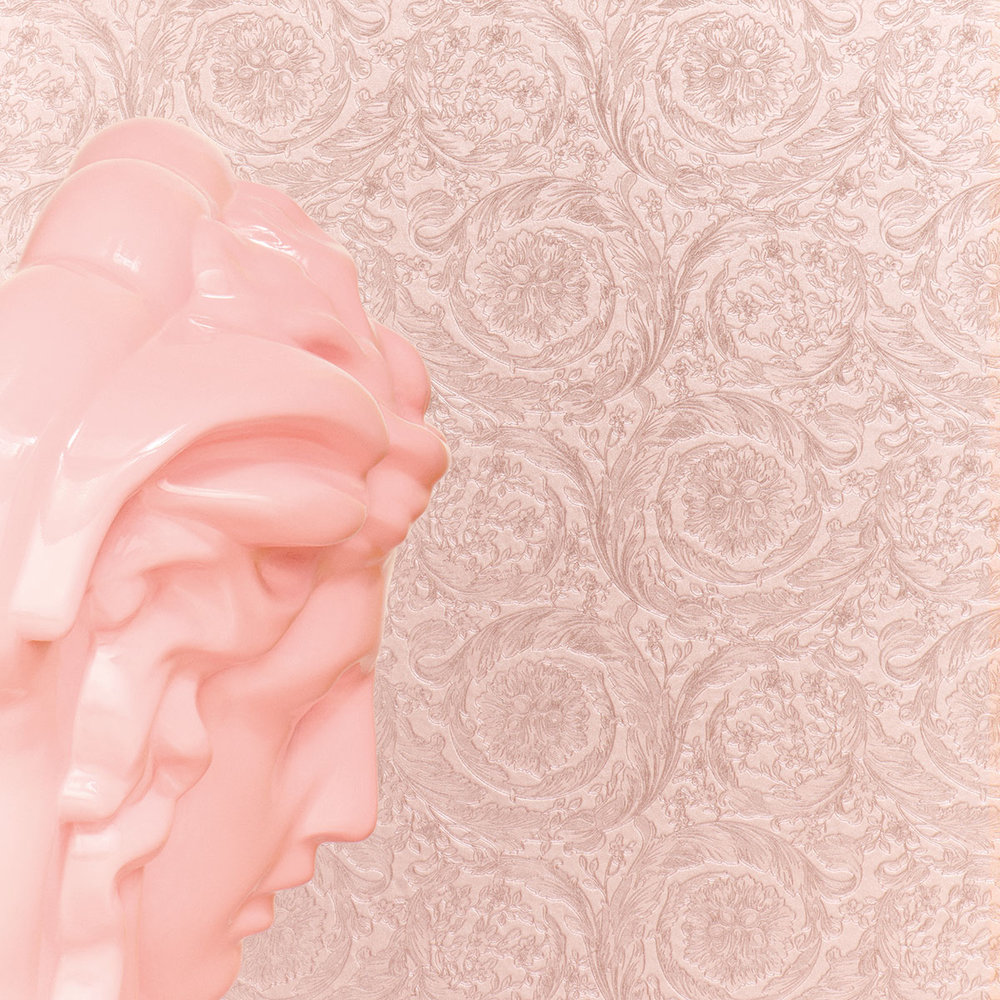 Barocco Metallics Wallpaper - Rose Pink - by Versace