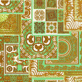 Deconpage Wallpaper - Spearmint Green and Gold - by Versace. Click for more details and a description.