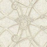 La Scala Del Palazzo Wallpaper - Silver and Cream - by Versace. Click for more details and a description.