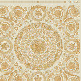 Heritage Wallpaper - Cream with Gold - by Versace. Click for more details and a description.