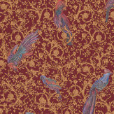 Barocco Birds Wallpaper - Maroon and Gold - by Versace. Click for more details and a description.