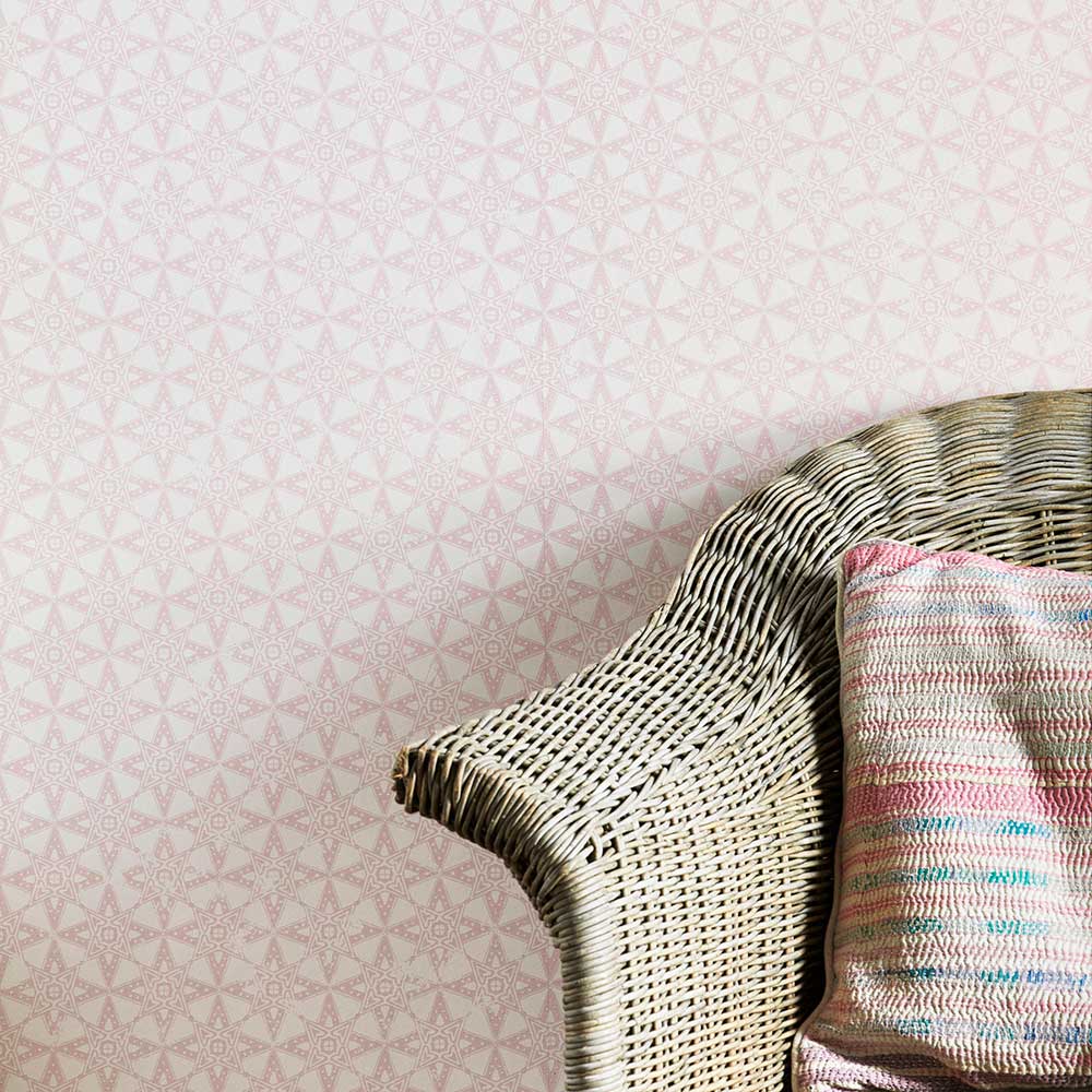 Star Tile Wallpaper - Pink - by Barneby Gates