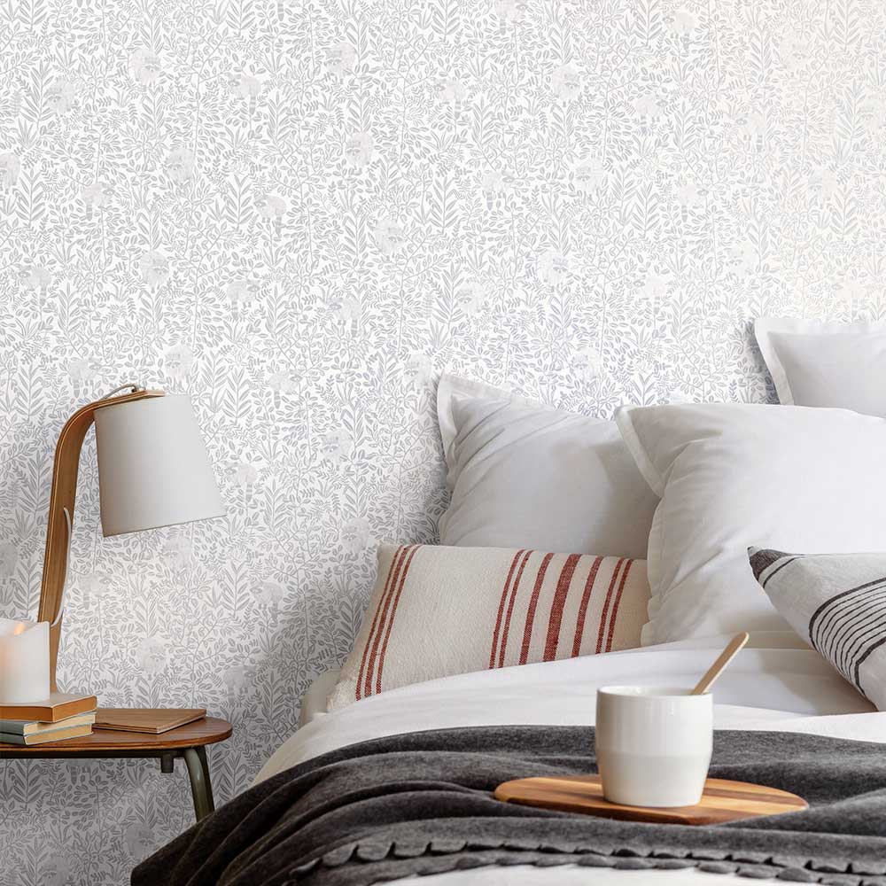 Free Spirit Wallpaper - Soft Grey - by Caselio