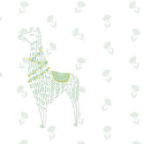 Lamaste Wallpaper - Mint Green - by Caselio. Click for more details and a description.