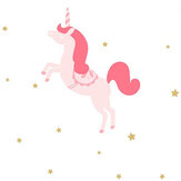 Princess Unicorns Wallpaper - Pink and Gold - by Caselio. Click for more details and a description.