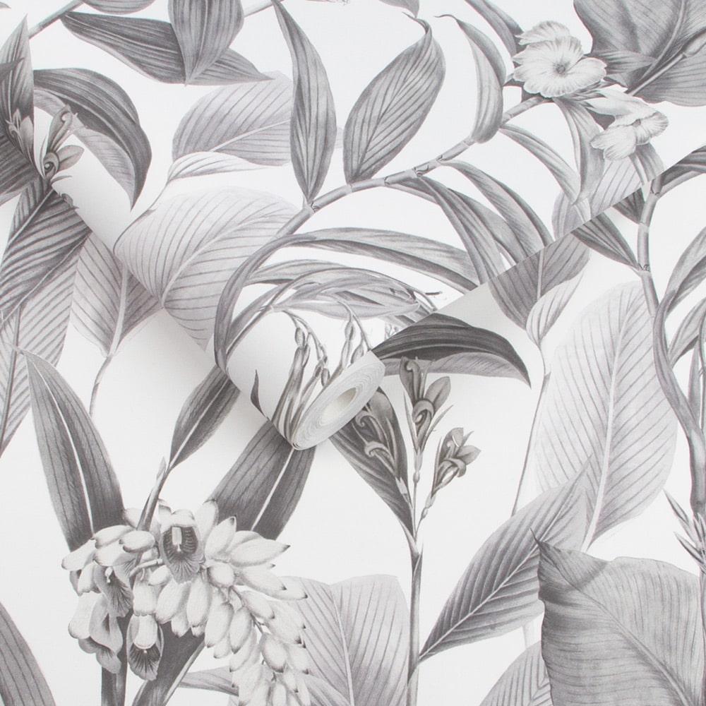 Botanical Wallpaper - Shadow - by Graham & Brown