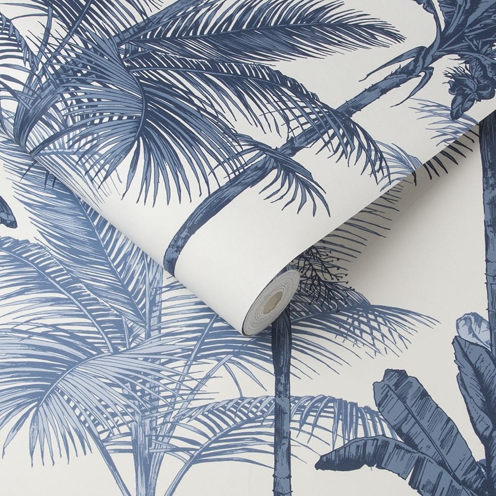 Jungle Wallpaper - Cobalt - by Graham & Brown