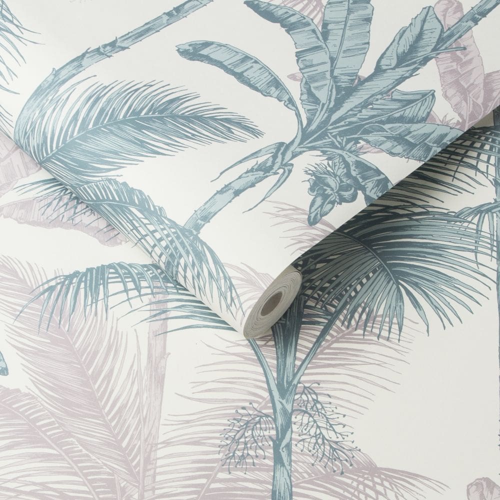 Jungle Wallpaper - Blush / Green - by Graham & Brown