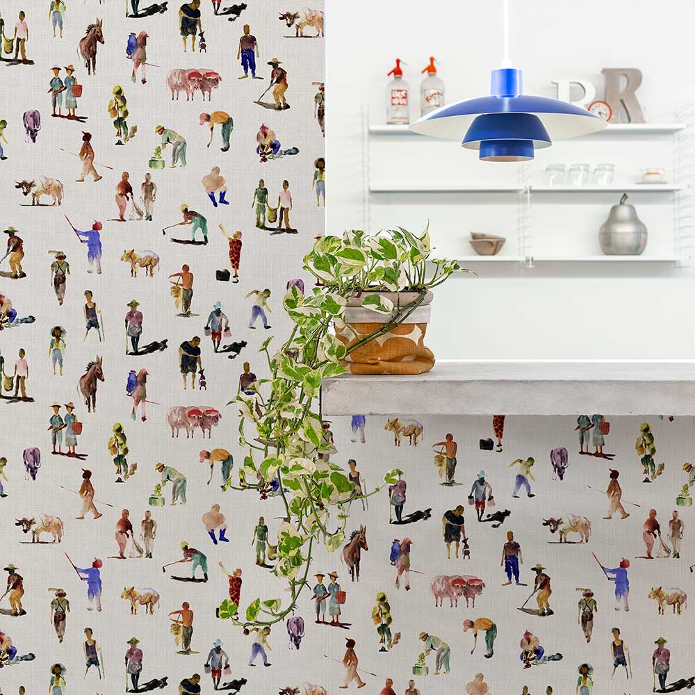 Sineu Wallpaper - Multi-coloured - by Coordonne