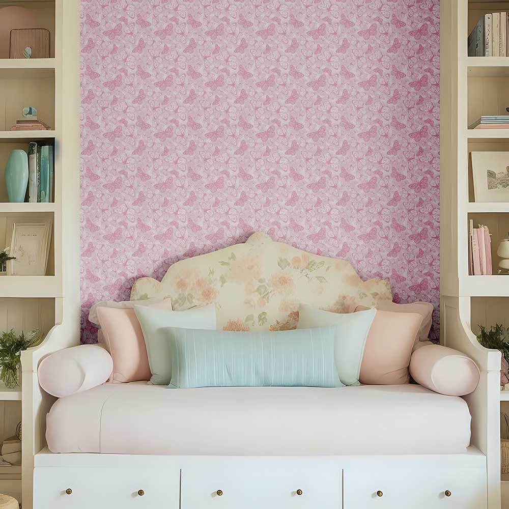 Free to Fly Wallpaper - Pretty Pink - by Hattie Lloyd