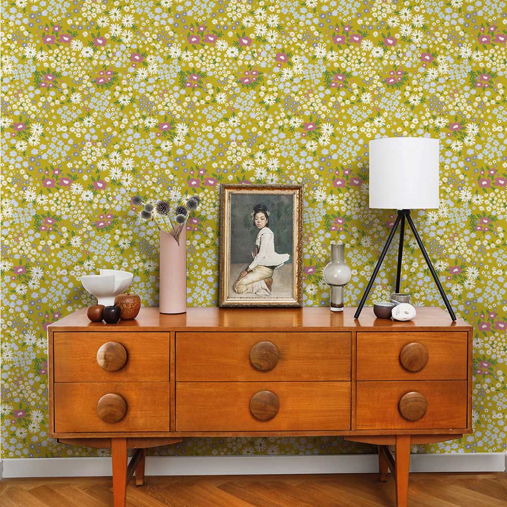 Keld Wallpaper - Citrus Lime - by Layla Faye