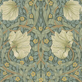 Pimpernel Wallpaper - Privet / Slate - by Morris. Click for more details and a description.