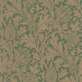 Thistle Wallpaper - Forest / Gilver - by Morris. Click for more details and a description.