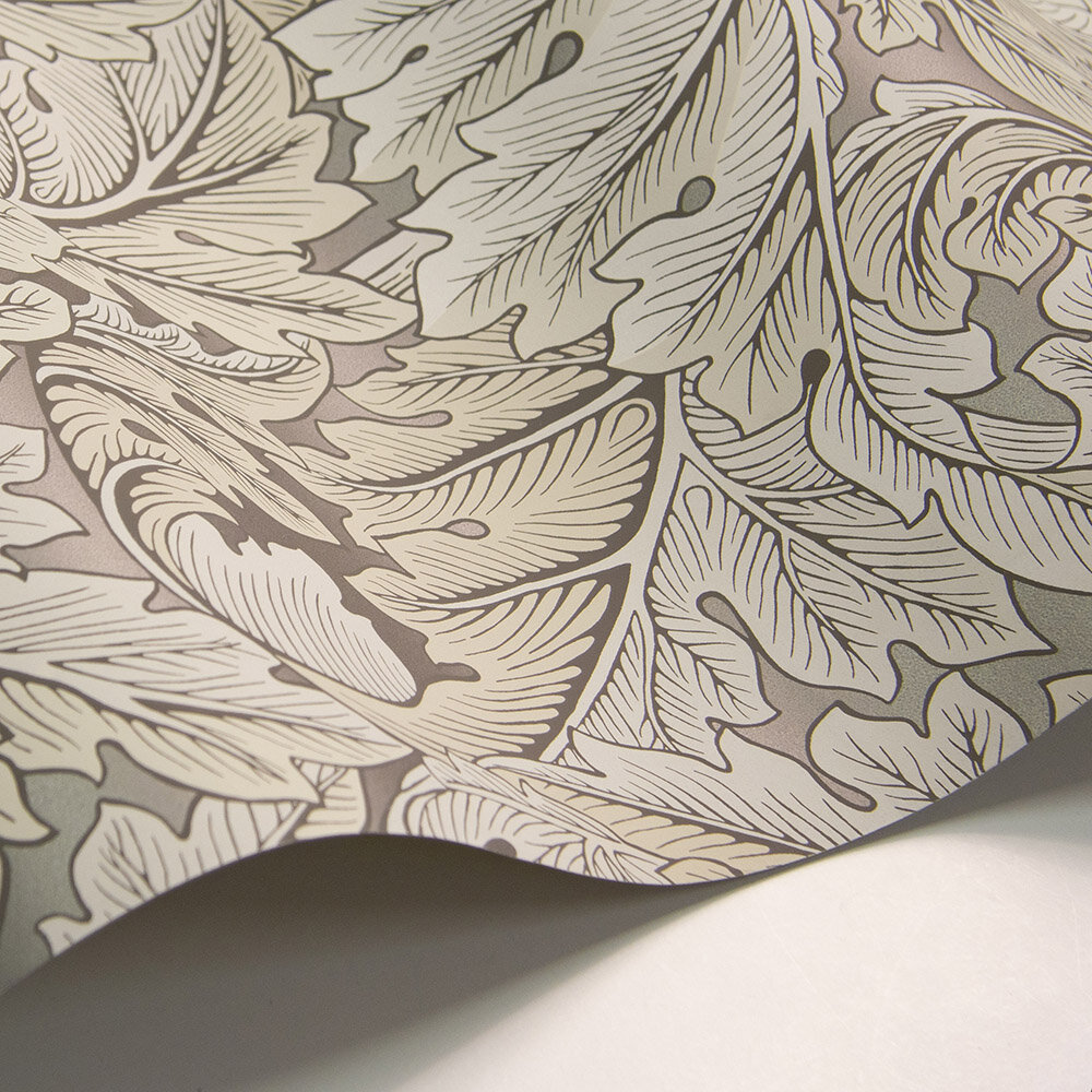 Acanthus Wallpaper - Slate / Pewter - by Morris