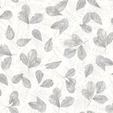Leaves Wallpaper - Warm Grey - by Galerie. Click for more details and a description.